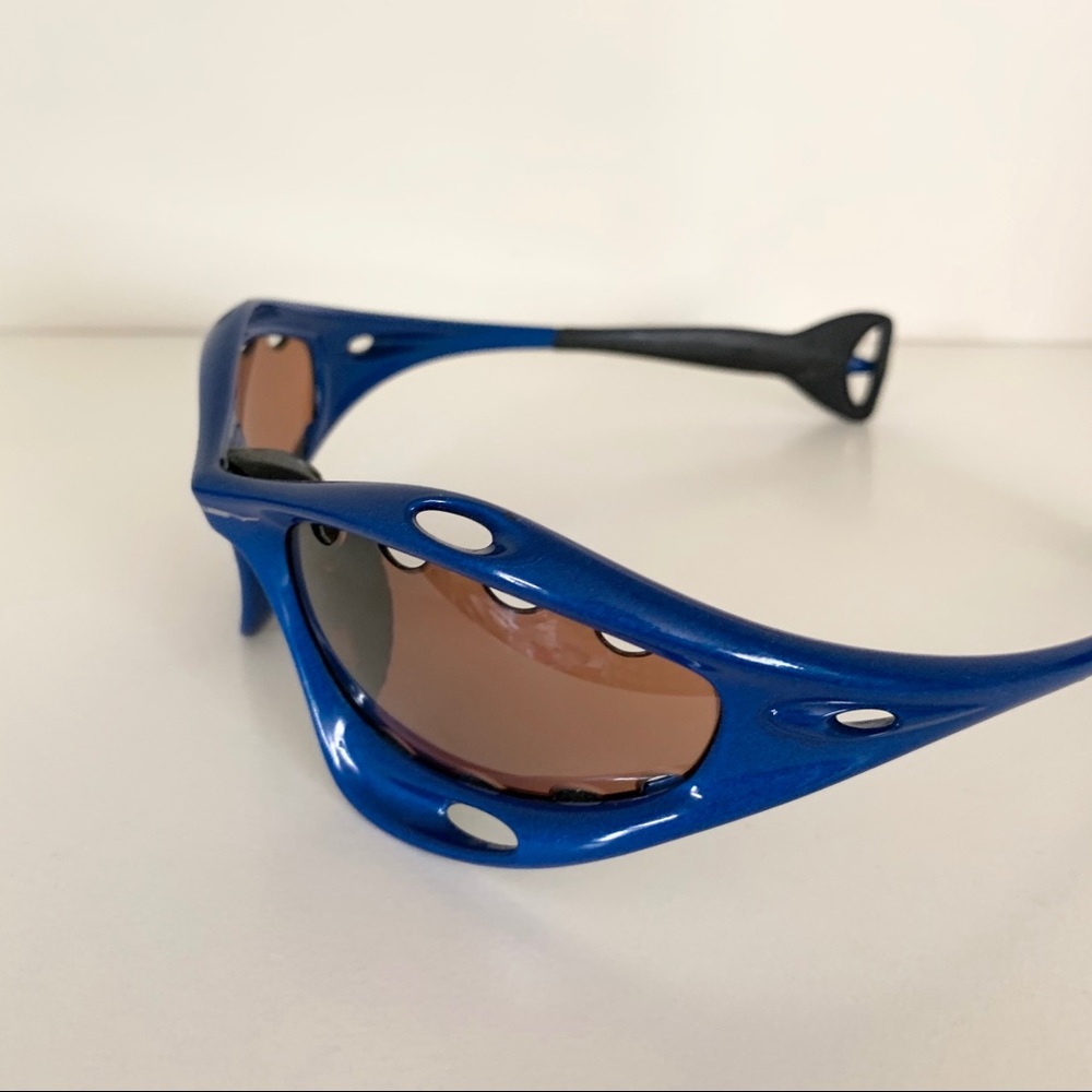 Vintage Oakley OG Pro racing jacket sunglasses in blue - Picture 3 of 16